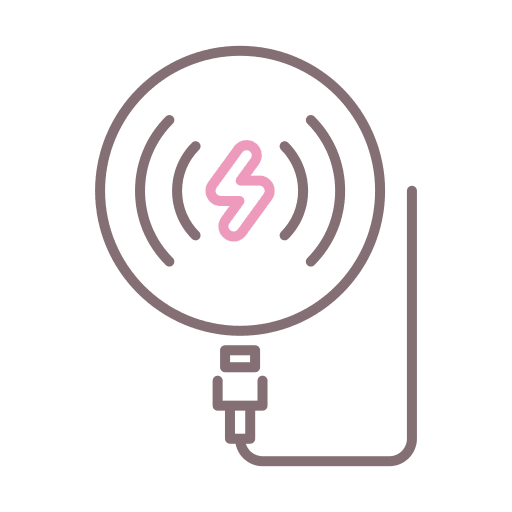 Wireless charger device phone wireless icon