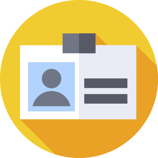 Id card internship card business pack icon