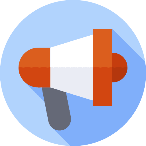 Megaphone social media speaker mega icon