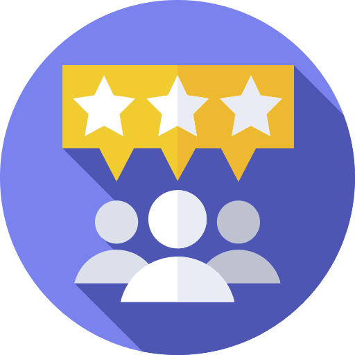 Testimonials customer satisfaction rate feedback icon