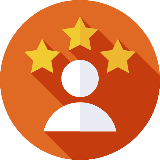 User rating experience social media icon
