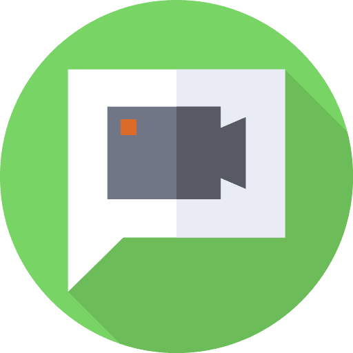 Video call chat box video call interface icon