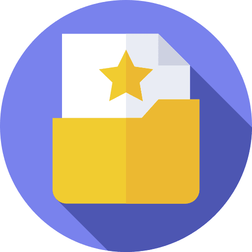 Newsletter folder file information icon