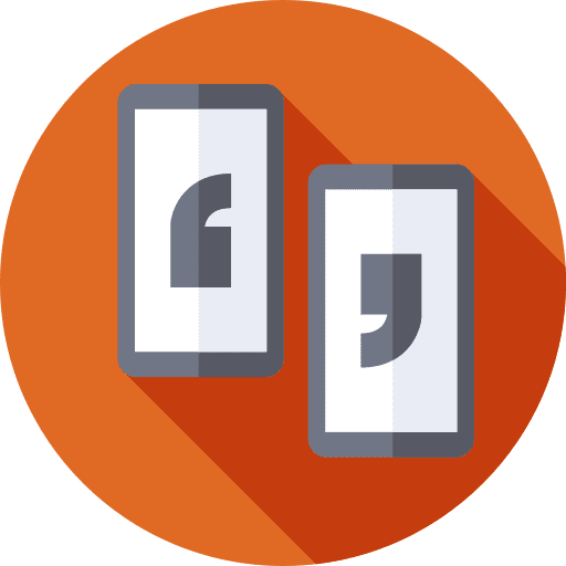 Smarphone symbols quotes social media icon