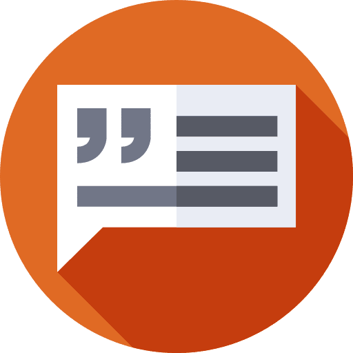 Testimonial social media chat box chat bubble icon