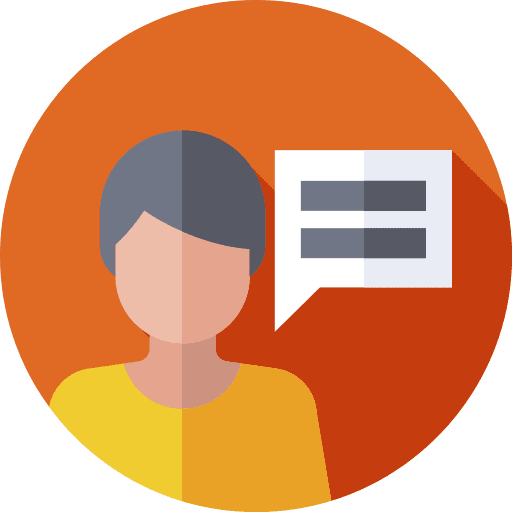 Asking social media chat bubble asking icon