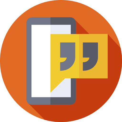 Smartphone chat box communications phone call icon