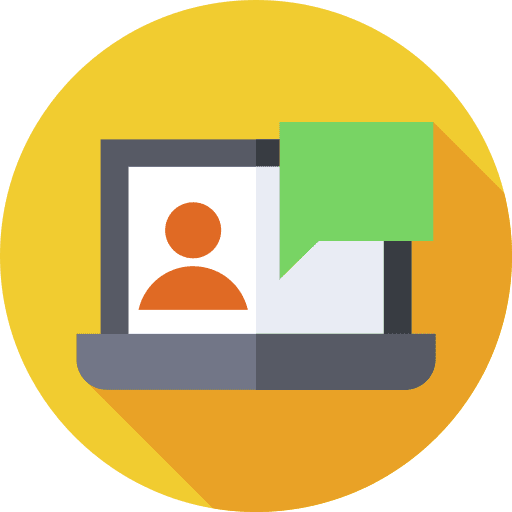 Testimonial business and finance social media computer icon