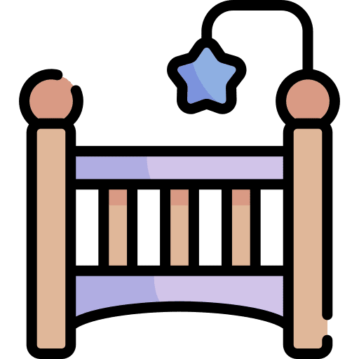 Crib baby crib furniture and household motherhood icon