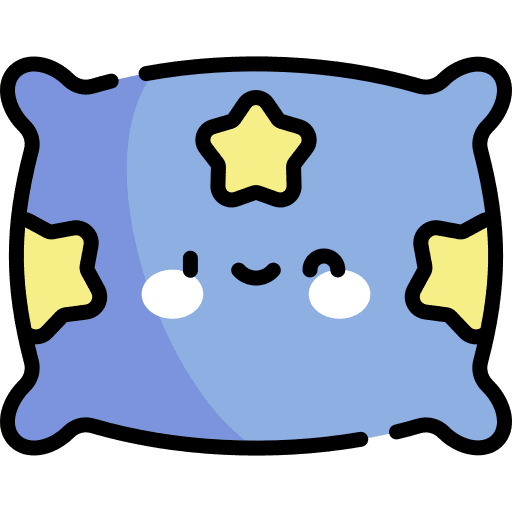 Pillow sleeping wellness stars icon