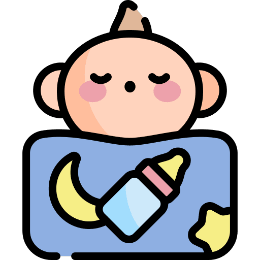 Sleeping kid and baby people sleeping icon