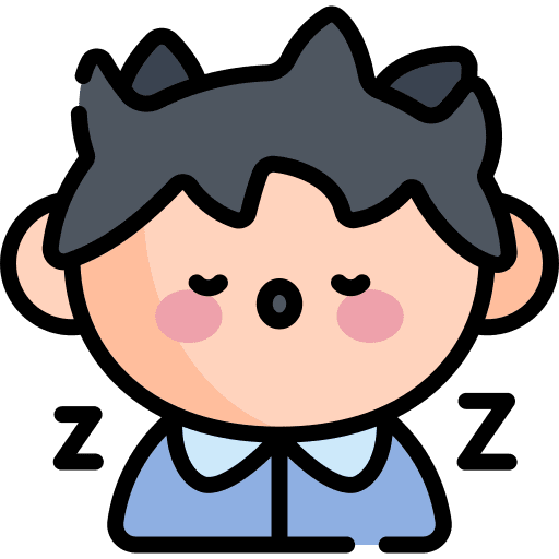 Sleeping resting sleepy man icon