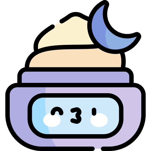 Night cream cosmetics lotion wellness icon
