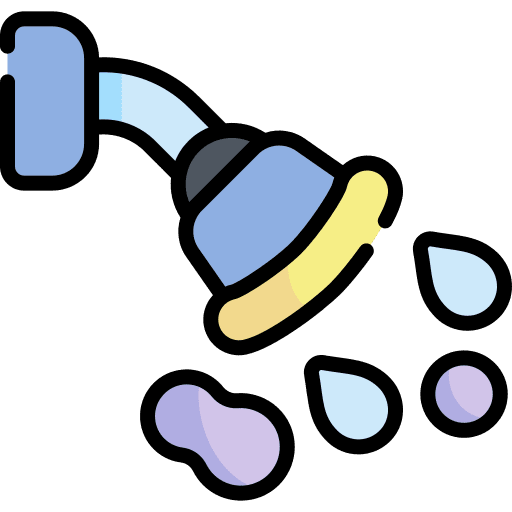 Shower furniture and household bathroom healthcare and medical icon