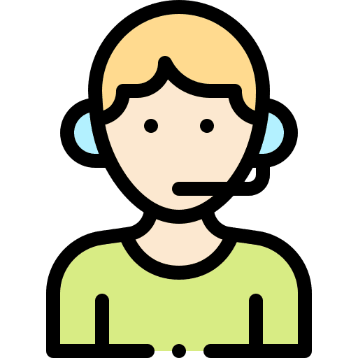 Customer support communications help man icon