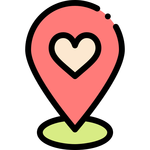 Placeholder location love and romance meeting place icon