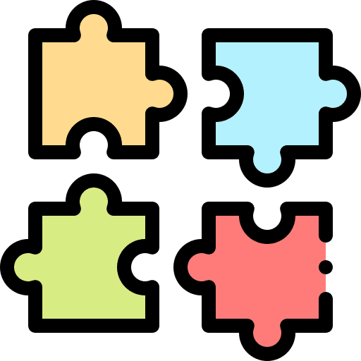 Teamwork teamwork jigsaws solution icon