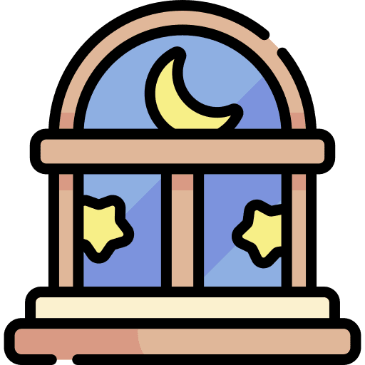 Window night window moon icon