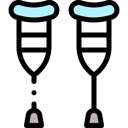Crutches healthcare and medical orthopedic inclusive icon