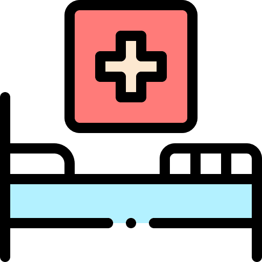 Hospital bed hospital bed healthcare and medical illness icon
