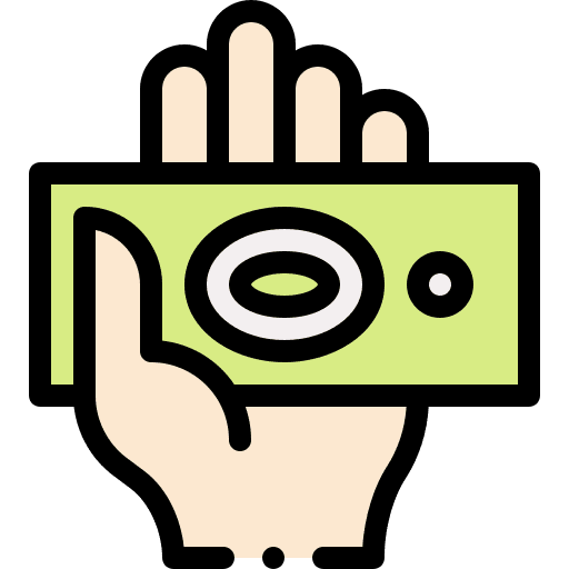 Money hand business money icon