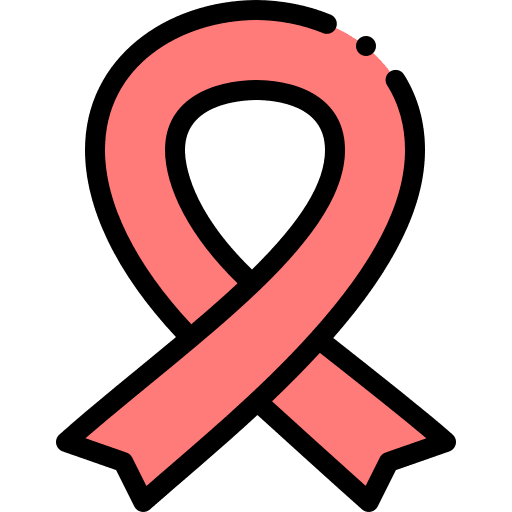 Ribbon solidarity cancer signs icon