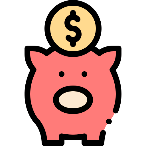 Savings save money funds piggy bank icon