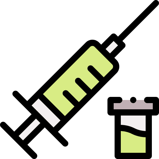 Syringe injection vaccine healthcare and medical icon