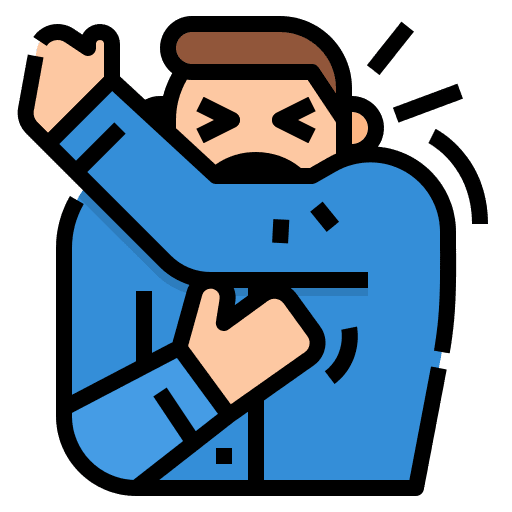 Cough covid coronavirus protective icon