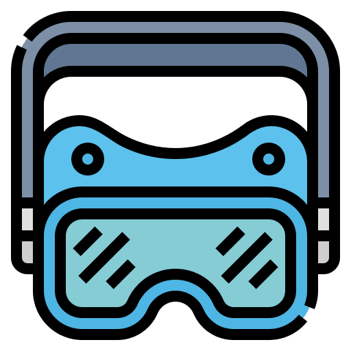 Goggle healthcare and medical virus goggle icon