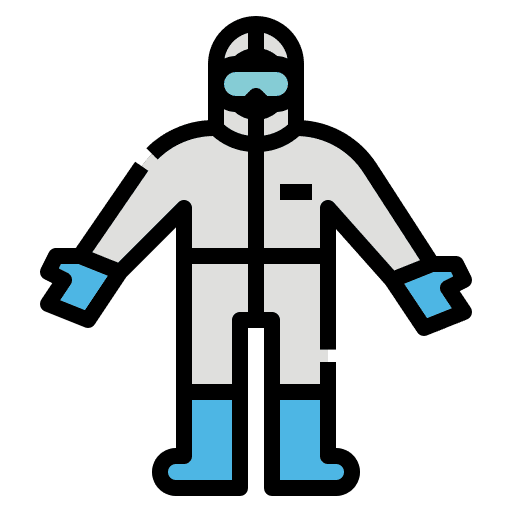 Protective wear virus protective wear healthcare and medical icon