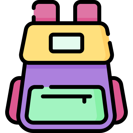 Backpack bag luggage camping icon