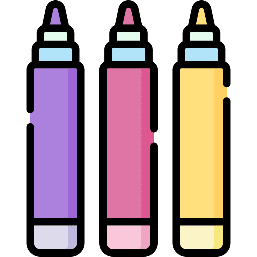 Marker education colours paint icon