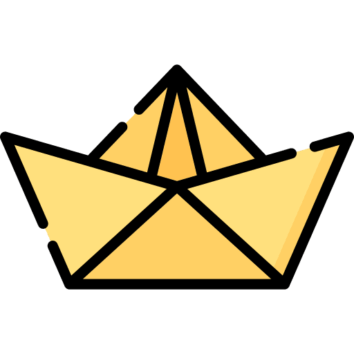 Paper boat paper ship holidays origami icon
