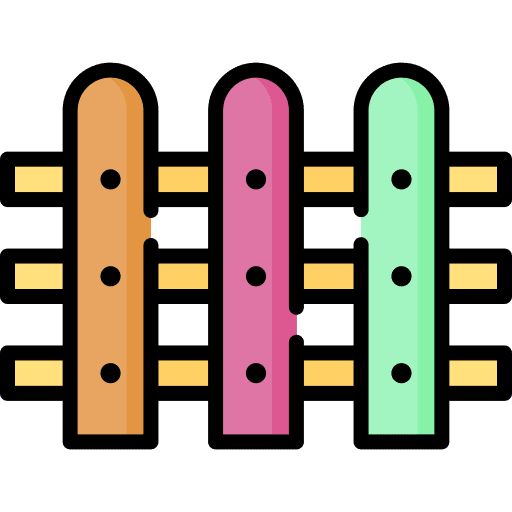 Fence architecture and city security fence icon