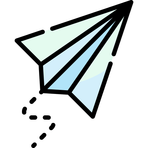 Paper plane plane direct message icon