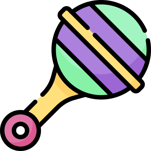 Rattle shaker baby accessory icon