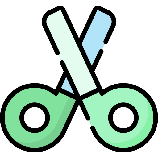 Scissors office material school tool icon