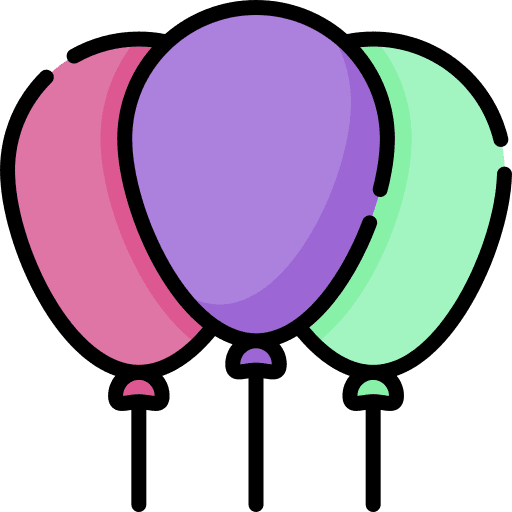 Balloons birthday and party balloons decoration icon