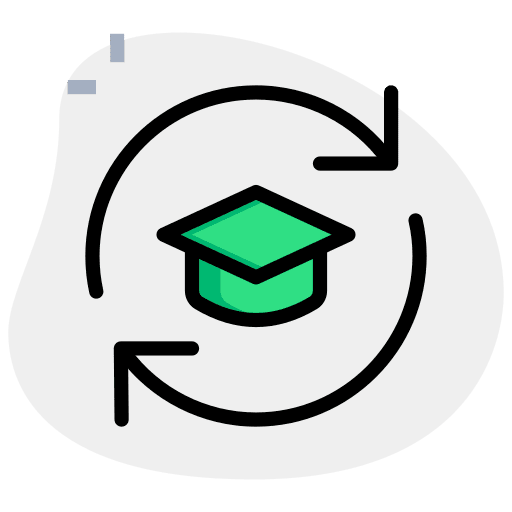 Program student mortarboard education icon