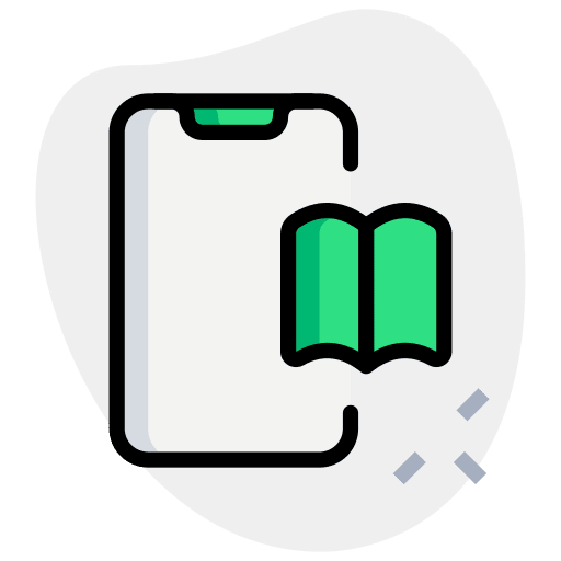 Smartphone classroom book smartphone icon
