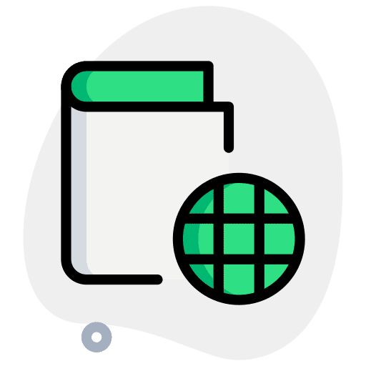 Website online learning education book icon