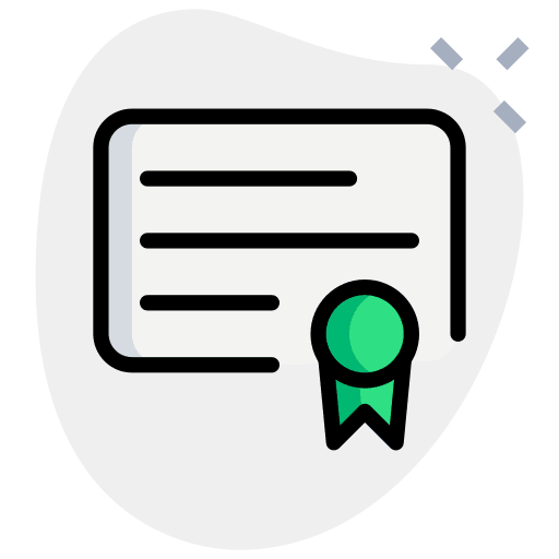 Certificate education degree patent icon