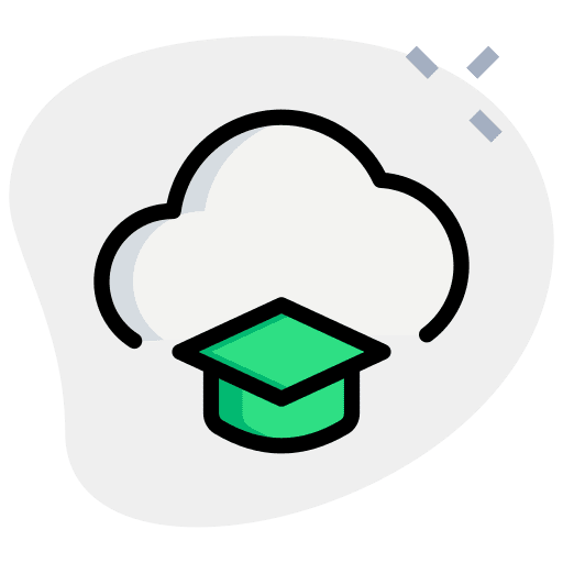 Cloud storage education classroom icon