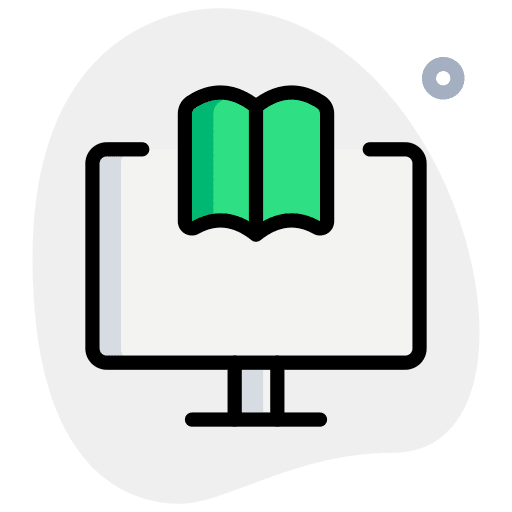 Computer e-book education student icon
