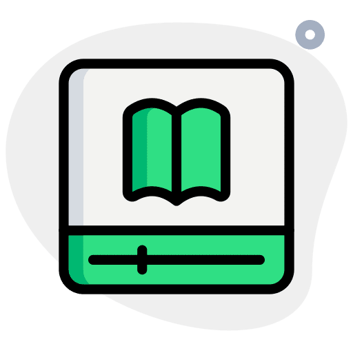 Media player online education study book icon