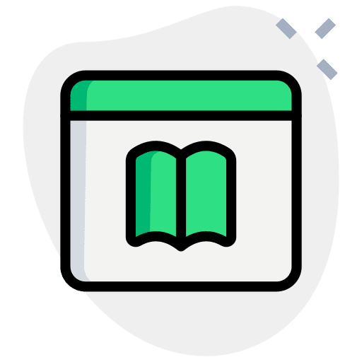 Web browser education learning e-book icon