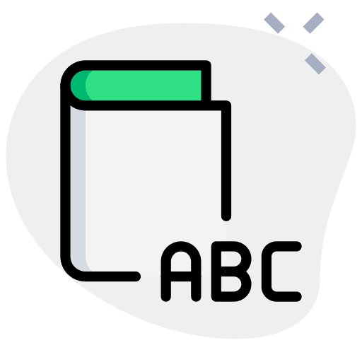 Alphabet child study education icon
