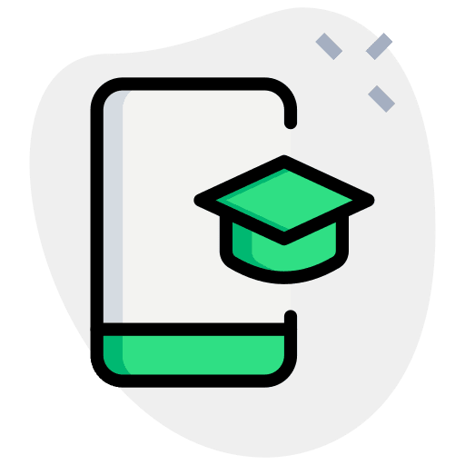 Cell phone education study classroom icon