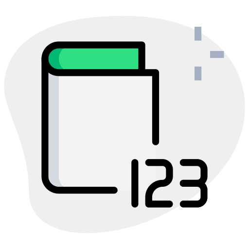 Counting child education reading book icon